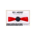 Sportsheets Sex & Mischief Amor satynowy knebel kulkowy czarno-czerwony