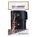 Sportsheets Sex & Mischief Brat kajdanki czarne skora wegańska regulowane