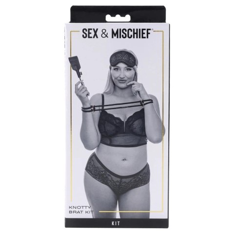 Sportsheets Sex & Mischief Zestaw Kajdanki Wiosło Opaska Czarny Sportsheets Sex & Mischief Zestaw Kajdanki Wiosło Opaska Czarny