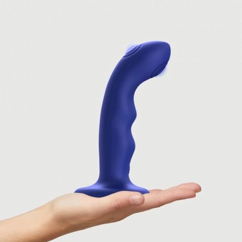Strap-On-Me Wave Blue - Model z Funkcją Pulsacji, 15,3 cm, silikonowy Strap-On-Me Wave Blue - Model z Funkcją Pulsacji, 15,3 cm, silikonowy