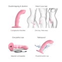 Strap-On-Me Wave Pink - silikonowy model z funkcją pulsacji, do uprzęży