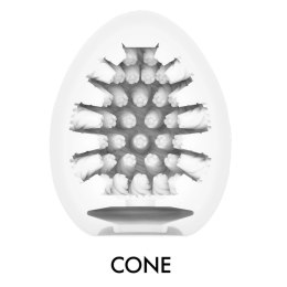 Tenga Egg Cone II - elastyczny model intymny, brązowy, 70 mm