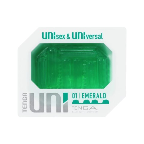 Tenga Uni Emerald Zielony - uniwersalna nakładka intymna, elastyczna Tenga Uni Emerald Zielony - uniwersalna nakładka intymna, elastyczna