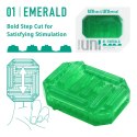 Tenga Uni Emerald Zielony - uniwersalna nakładka intymna, elastyczna