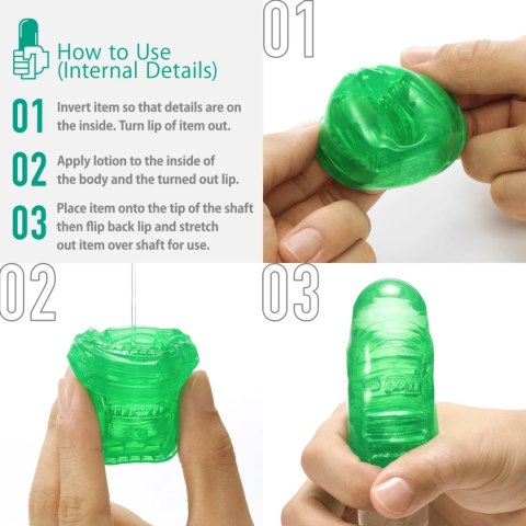 Tenga Uni Emerald Zielony - uniwersalna nakładka intymna, elastyczna Tenga Uni Emerald Zielony - uniwersalna nakładka intymna, elastyczna