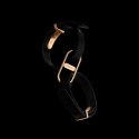 Crave ICON Cuffs czarne mankiety z rożowym złotem, regulowane