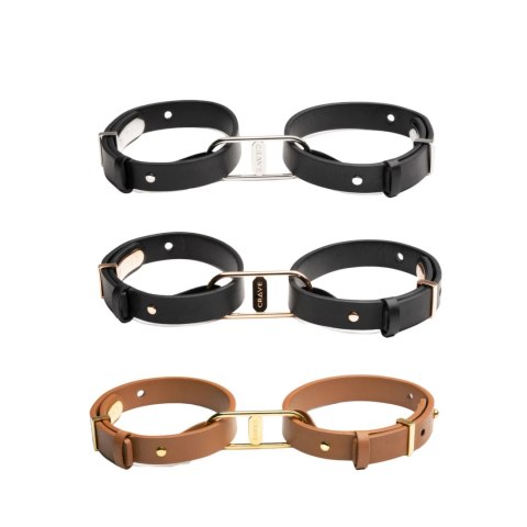 Crave ICON Cuffs mankiety czarne ze srebrem eleganckie stal nierdzewna Crave ICON Cuffs mankiety czarne ze srebrem eleganckie stal nierdzewna