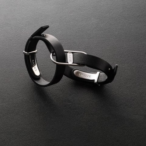 Crave ICON Cuffs mankiety czarne ze srebrem eleganckie stal nierdzewna Crave ICON Cuffs mankiety czarne ze srebrem eleganckie stal nierdzewna