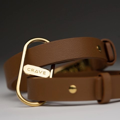 Crave ICON Cuffs mankiety z paskiem skorzanym i powłoką 18k złota Crave ICON Cuffs mankiety z paskiem skorzanym i powłoką 18k złota