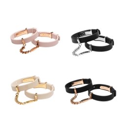Crave ID Cuffs mankiety skorzane ze złotą powłoką 18k regulowane