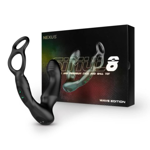 Nexus Simul8 Czarny - System stymulacji prostaty z pierścieniem silikonowym Nexus Simul8 Czarny - System stymulacji prostaty z pierścieniem silikonowym