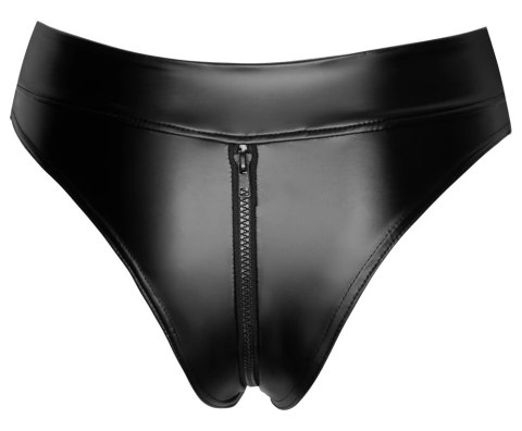 Noir Lingerie Powerwetlook Majtki Wysokie Zamek Czarny L Noir Lingerie Powerwetlook Majtki Wysokie Zamek Czarny L