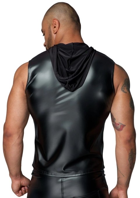 Noir Powerwetlook Męski Bezrękawnik z Kapturem Czarny XL Noir Powerwetlook Męski Bezrękawnik z Kapturem Czarny XL