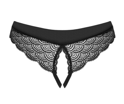 Obsessive Chemeris Czarna koronka stringi z ozdobą M/L Obsessive Chemeris Czarna koronka stringi z ozdobą M/L