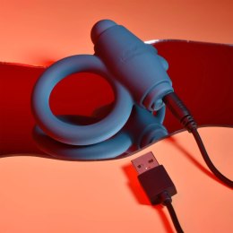 Playboy Pleasure Bunny Buzzer - silikonowy pierścień z wibracją USB