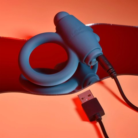 Playboy Pleasure Bunny Buzzer - silikonowy pierścień z wibracją USB Playboy Pleasure Bunny Buzzer - silikonowy pierścień z wibracją USB