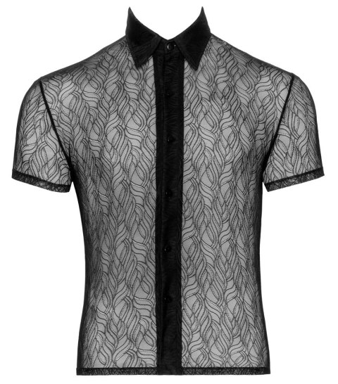 Svenjoyment Koszulka Męska Koronkowa Czarna 2XL z Kołnierzykiem Svenjoyment Koszulka Męska Koronkowa Czarna 2XL z Kołnierzykiem
