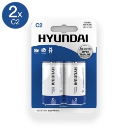 Hyundai Baterie Alkaliczne C LR14 2 sztuki długotrwała energia