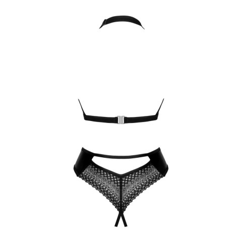 Obsessive Norides Body z wycięciem, czarne XS/S, regulowane ramiączka Obsessive Norides Body z wycięciem, czarne XS/S, regulowane ramiączka