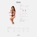 Obsessive Norides Body z wycięciem, czarne XS/S, regulowane ramiączka
