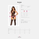 Obsessive Norides komplet gorset i stringi M/L czarny koronka