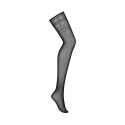 Obsessive S825 Pończochy koronkowe czarne S/M/L elegancki styl