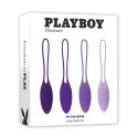 Playboy Pleasure Put In Work - Zestaw 4 kulek Kegla, stal, silikon, rożowy