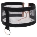 Sportsheets Sheer Day Collar czarna z karabińczykiem i aksamitną wstążką
