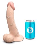 B-Vibe Slipskin Curved 22,3 cm - Model anatomiczny z przyssawką, cielisty