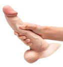 B-Vibe Slipskin Curved 22,3 cm - Model anatomiczny z przyssawką, cielisty
