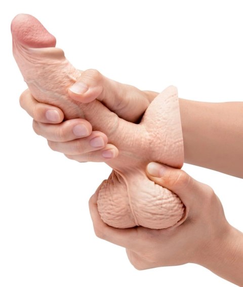 B-Vibe Slipskin Girthy 15,4 cm Model Cielisty z Przyssawką i Podstawą B-Vibe Slipskin Girthy 15,4 cm Model Cielisty z Przyssawką i Podstawą