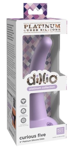 Dillio Platinum Curious Five 14,6 cm silikonowy zakrzywiony fioletowy