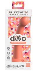 Dillio Platinum Secret Explorer silikonowy model z przyssawką 17,2 cm pomarańczowy