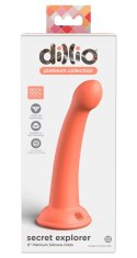 Dillio Platinum Secret Explorer silikonowy model z przyssawką 17,2 cm pomarańczowy