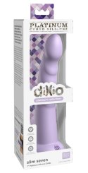 Dillio Platinum Slim Seven 19,7 cm fioletowy - model z rowkami i mocną bazą