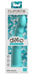 Dillio Platinum Slim Seven 19,7 cm turkusowy - model z rowkami, silikon