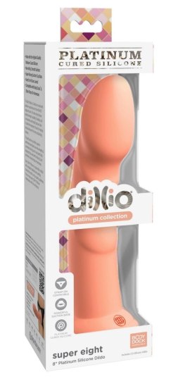 Dillio Platinum Super Eight 21 cm model z rowkami silikonowy pomarańczowy
