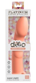 Dillio Platinum Super Eight 21 cm model z rowkami silikonowy pomarańczowy