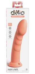 Dillio Platinum Super Eight 21 cm model z rowkami silikonowy pomarańczowy