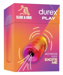 Durex Slide & Ride Rożowy - elastyczny rękaw prążkowany TPE 10,5 cm