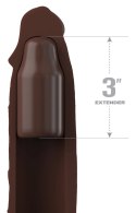 Fantasy X-Tensions Elite Nakładka powiększająca 7,6 cm brązowa silikonowa
