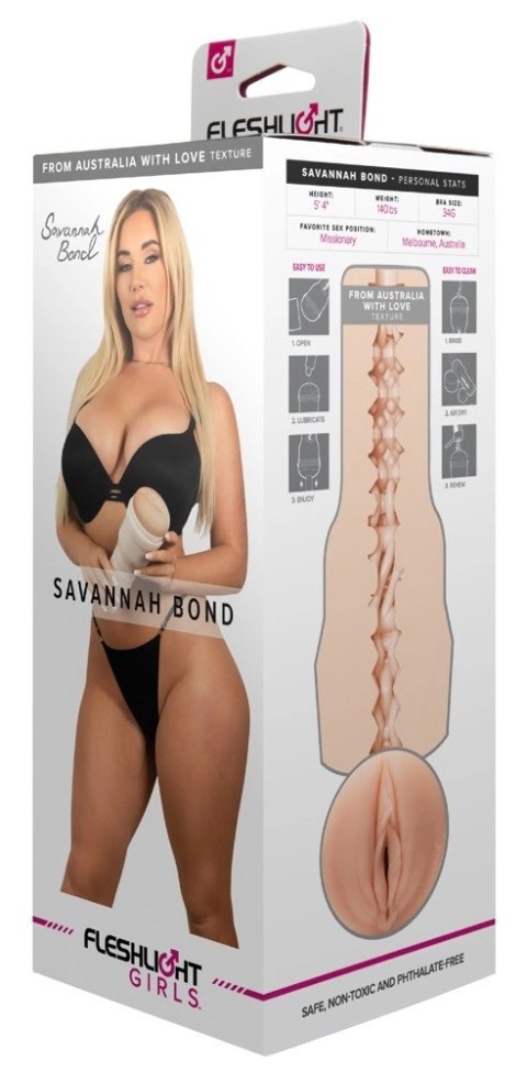 Fleshlight Grip Savannah Bond - model intymny z anatomiczną strukturą 25 cm Fleshlight Grip Savannah Bond - model intymny z anatomiczną strukturą 25 cm