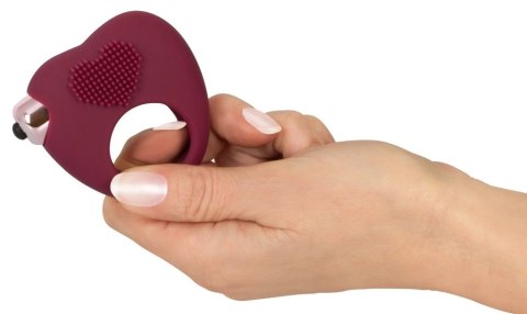 Magic Shiver pierścień elastyczny serce z wypustkami i wibracją 6,5cm Magic Shiver pierścień elastyczny serce z wypustkami i wibracją 6,5cm