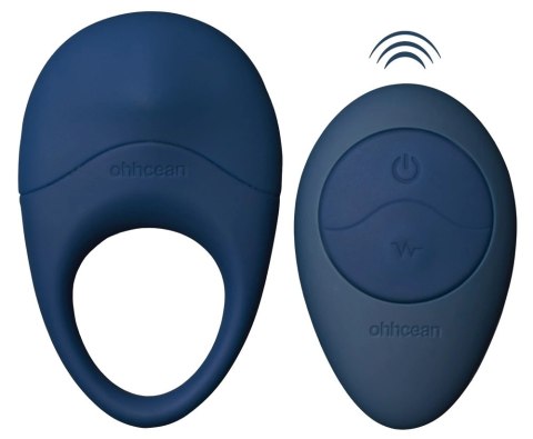 Ohhcean Pierścień wibracyjny z pilotem, silikonowy, ocean blue, 7.5 cm Ohhcean Pierścień wibracyjny z pilotem, silikonowy, ocean blue, 7.5 cm