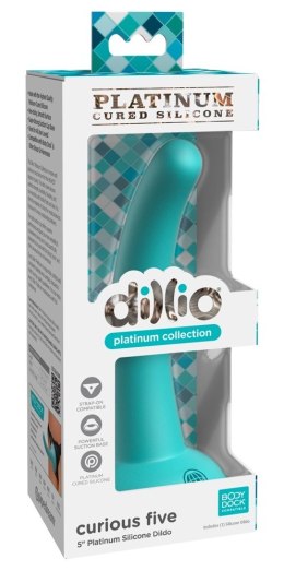 Dillio Platinum Curious Five silikonowy model zakrzywiony 14,6cm turkus