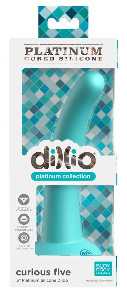 Dillio Platinum Curious Five silikonowy model zakrzywiony 14,6cm turkus Dillio Platinum Curious Five silikonowy model zakrzywiony 14,6cm turkus