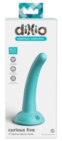 Dillio Platinum Curious Five silikonowy model zakrzywiony 14,6cm turkus