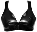 LateX Biustonosz Lateksowy Czarny XL - Anatomiczny Model z Regulacją