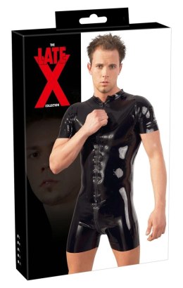 LateX Męski Kombinezon Krotki Czarny M 0,4mm Zamek 3-kierunkowy