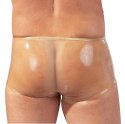 LateX Spodenki męskie przezroczyste S/M z anatomiczną osłoną, lateks